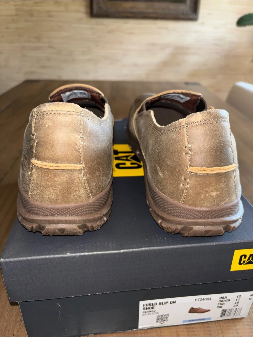 CAT Men’s Brown Fused Slip-On Work Shoe size 12 nwt nib new!
